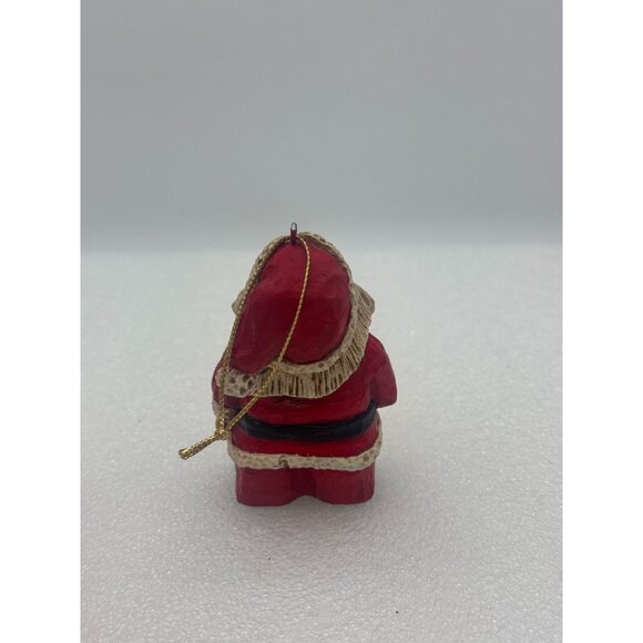 Vintage Steve Tunturi Whittlers Workshop Hand Carved Santa Claus Ornament Figuri - Picture 3 of 6